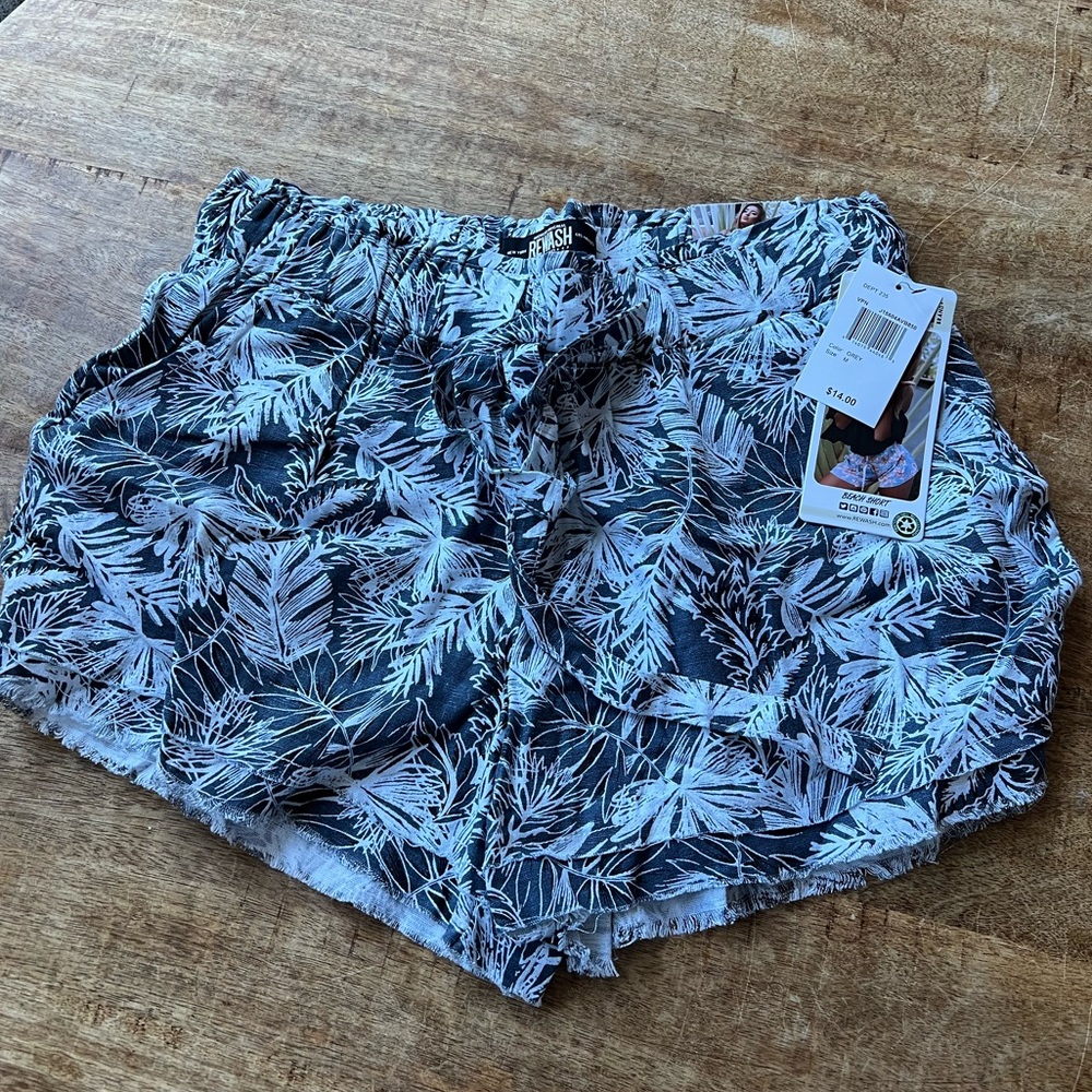 Women's Tropical Print Shorts - Blue